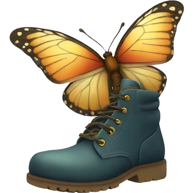 Butterfly with boots  emoji