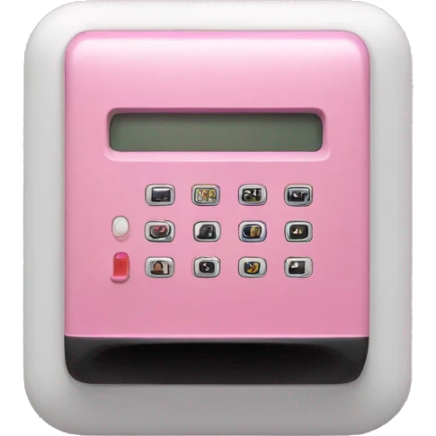 Pink alarm system emoji