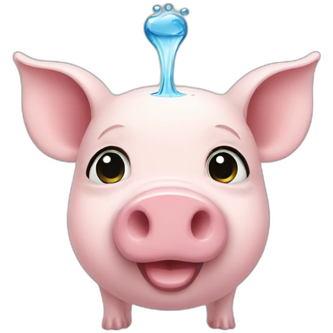 pig with water emoji