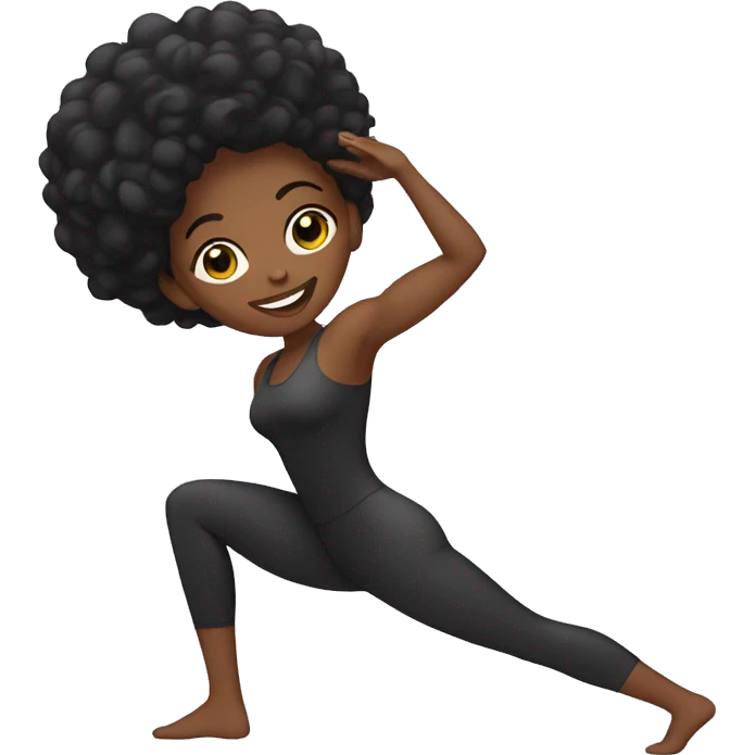 Pilates black girl emoji