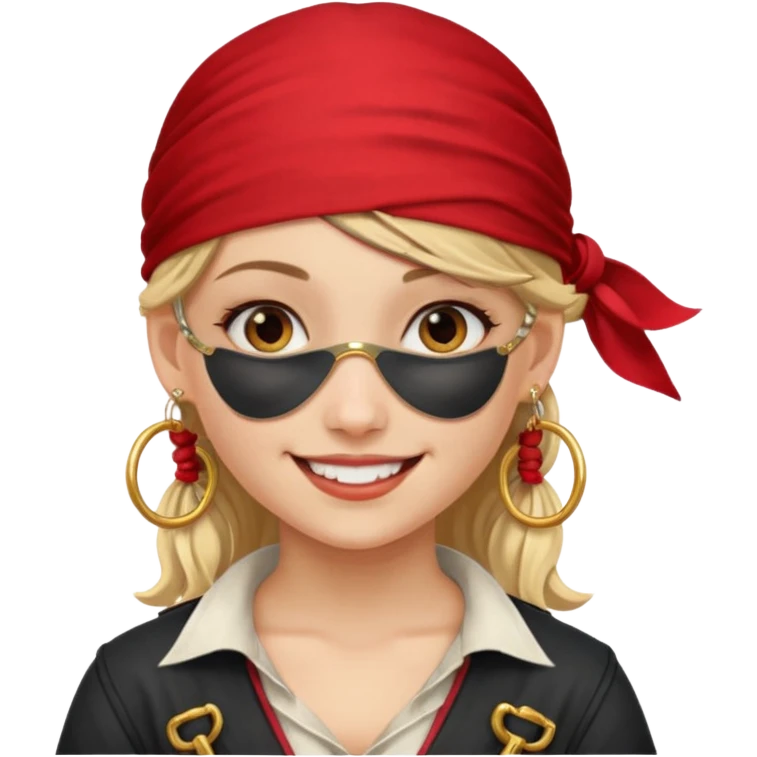 Creates a emoji for pirates girl emoji