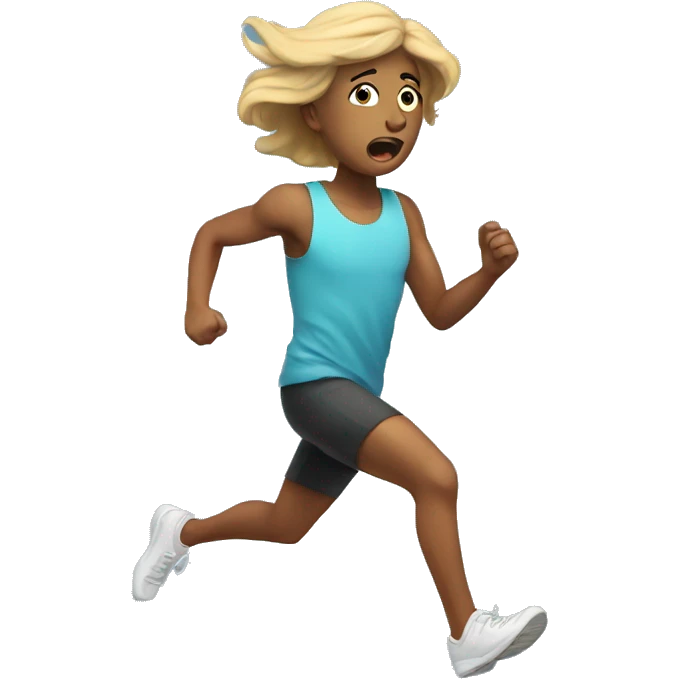running around catching my breath emoji