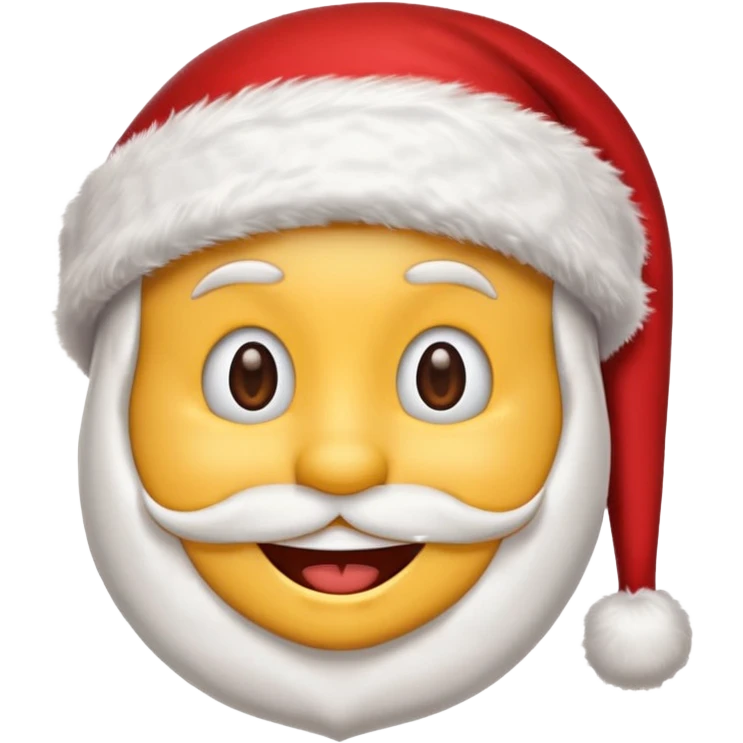 Smiling emoji with santa hat on emoji