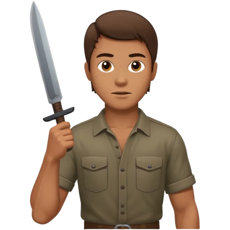 Un señor guapo con un machete emoji