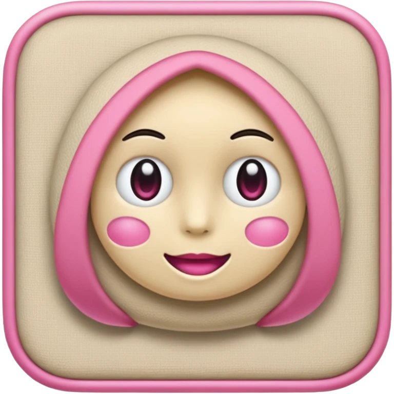 beige and beige and pink  emoji