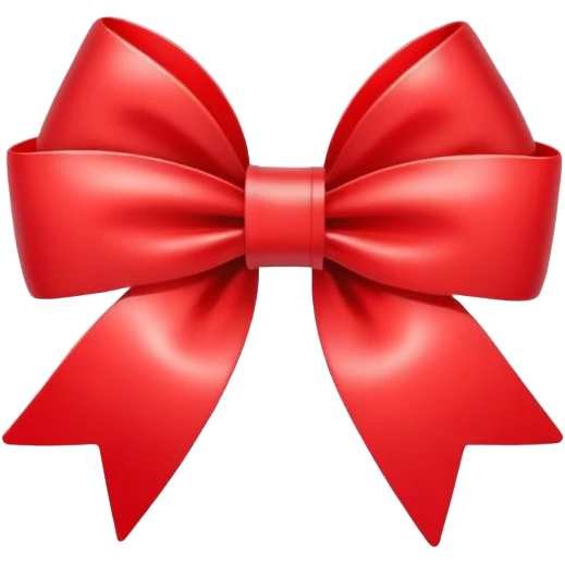 cute red hair clip with bow design emoji