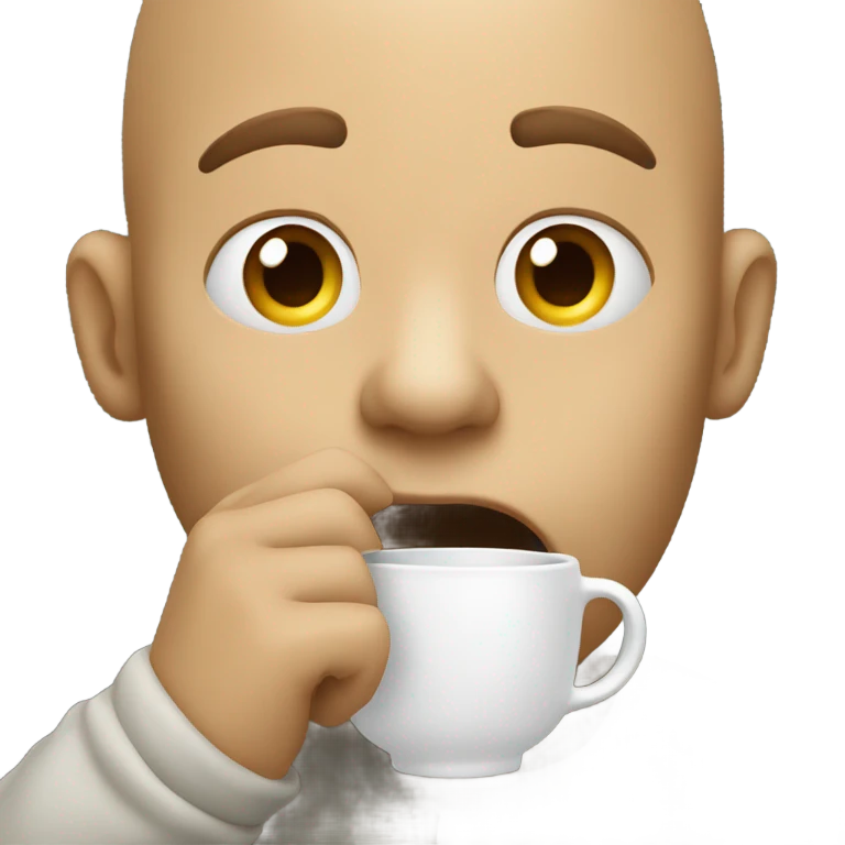 Person drinking out of a cup emoji