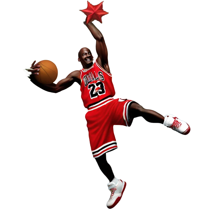 Michael Jordan dunking over Christmas tree  emoji