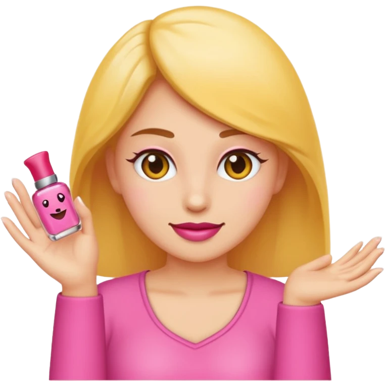 Rends cet emoji 🤏🏻 en main de femme avec du vernis à ongles dessus.  emoji