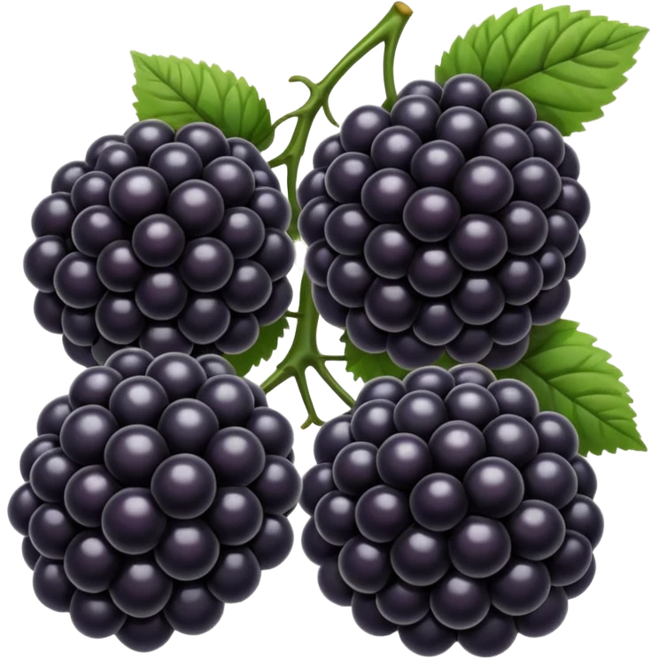 black color blackberries emoji