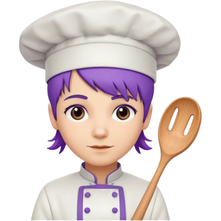 purple haired chef emoji