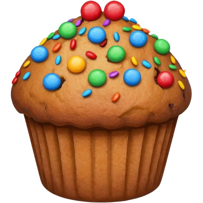 muffin with candy emoji