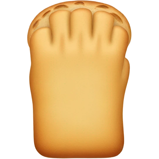 Bread covering hands emoji
