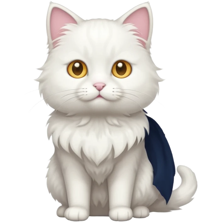 white cat standing emoji