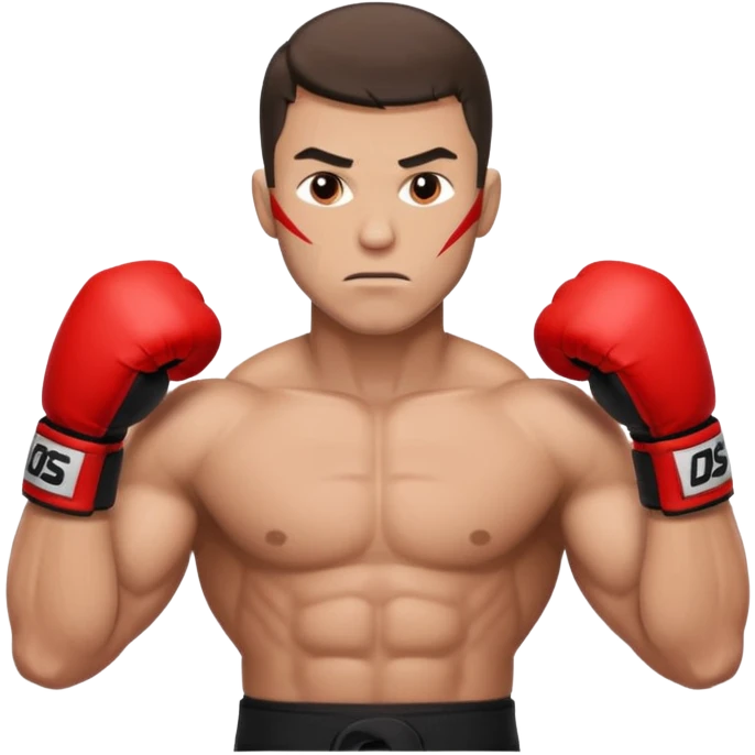 Un gusnte rojo de artes marciales mixtas  emoji
