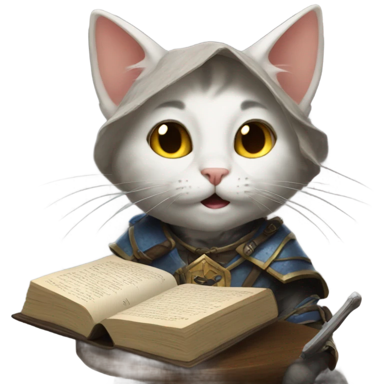 cats playing dnd emoji