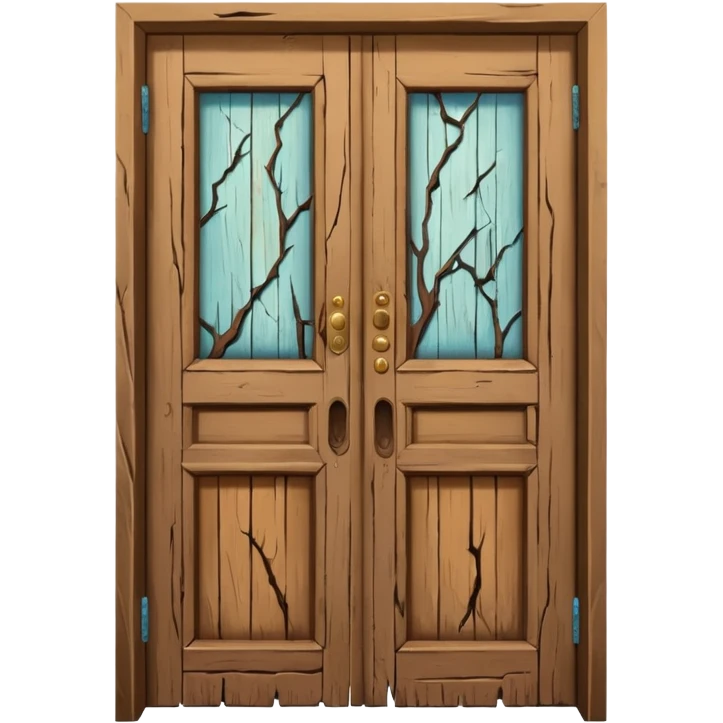 old cracked door emoji
