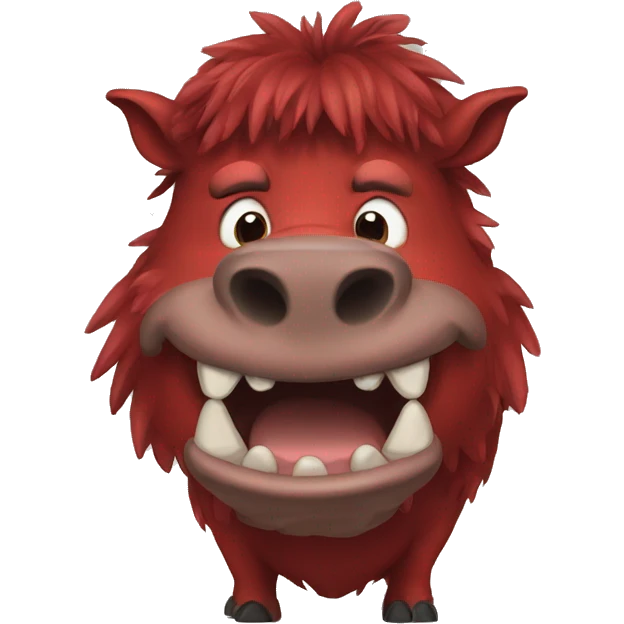 red boar  emoji