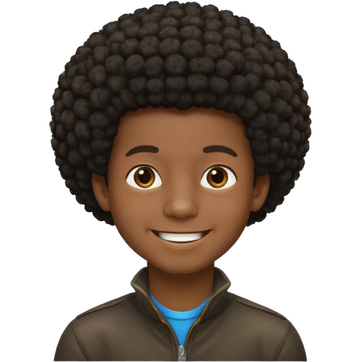 Black boy with a small afro  emoji