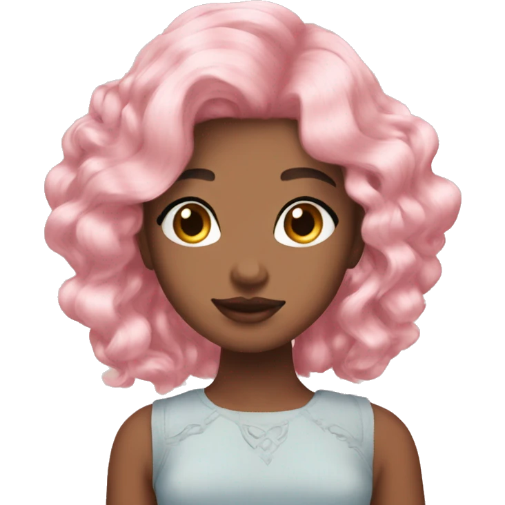 Cœur pastel rose hair emoji