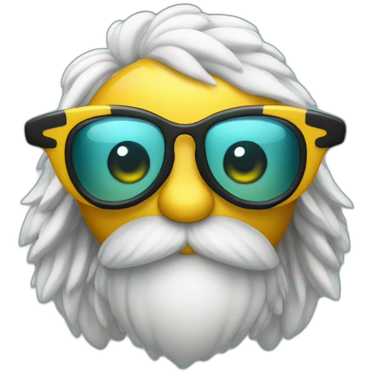 Bee with glassers emoji