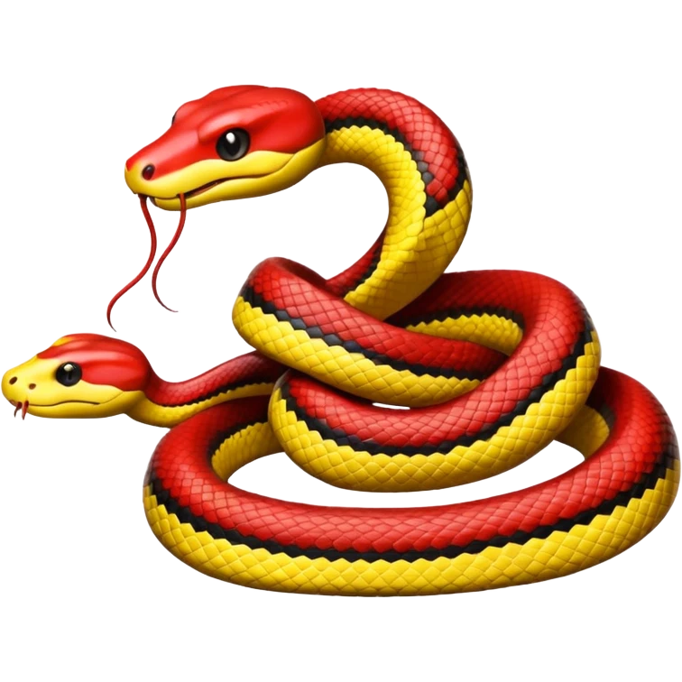 Red yellow and black snake  emoji