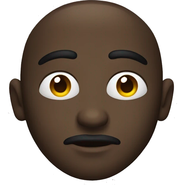 A black version of the one eye brow up emoji  emoji
