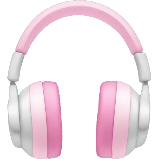 pastel pink headphone emoji