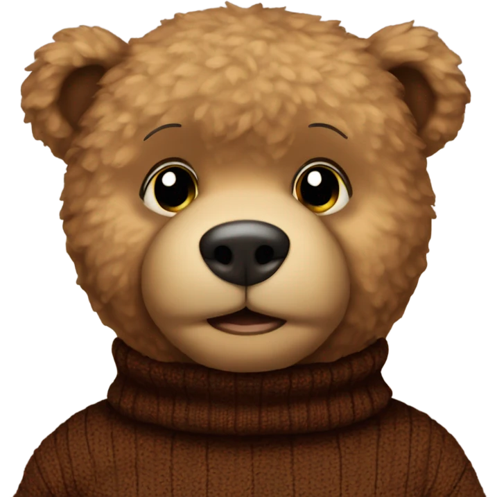 Teddy Bear wearing a turtleneck sweater  emoji
