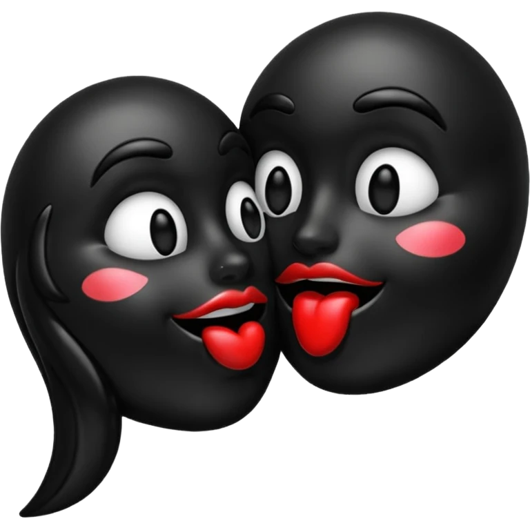 Black kiss emoji emoji
