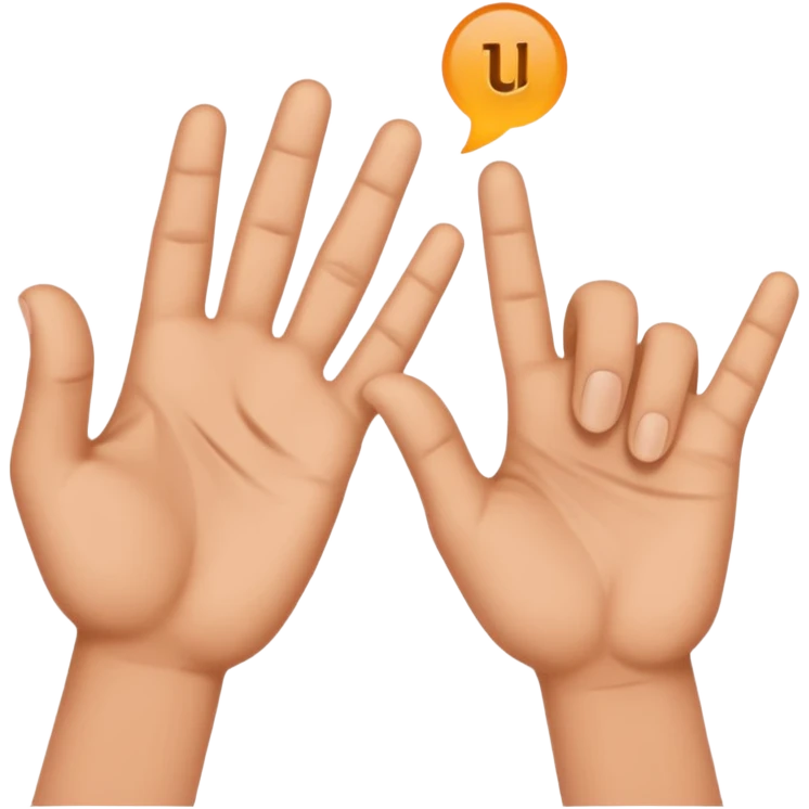 Le signe Jul avec les mains emoji