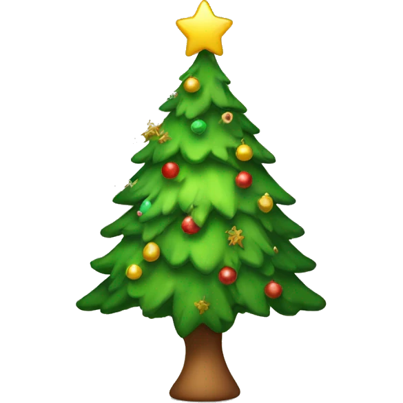 super cute christmas tree emoji