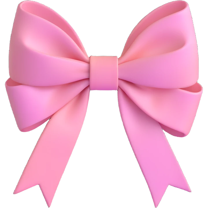 light pink bow emoji