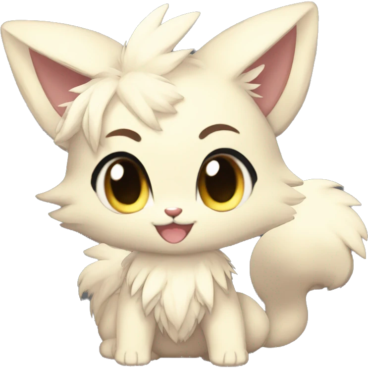 anthro sparkle-furry fur-sona chibi Fakémon-hybrid full body emoji