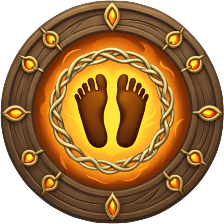 rune circle lighting under character feet realization emoji