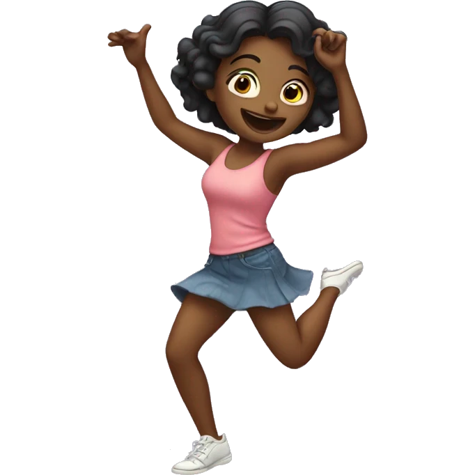 girl dancing funny emoji