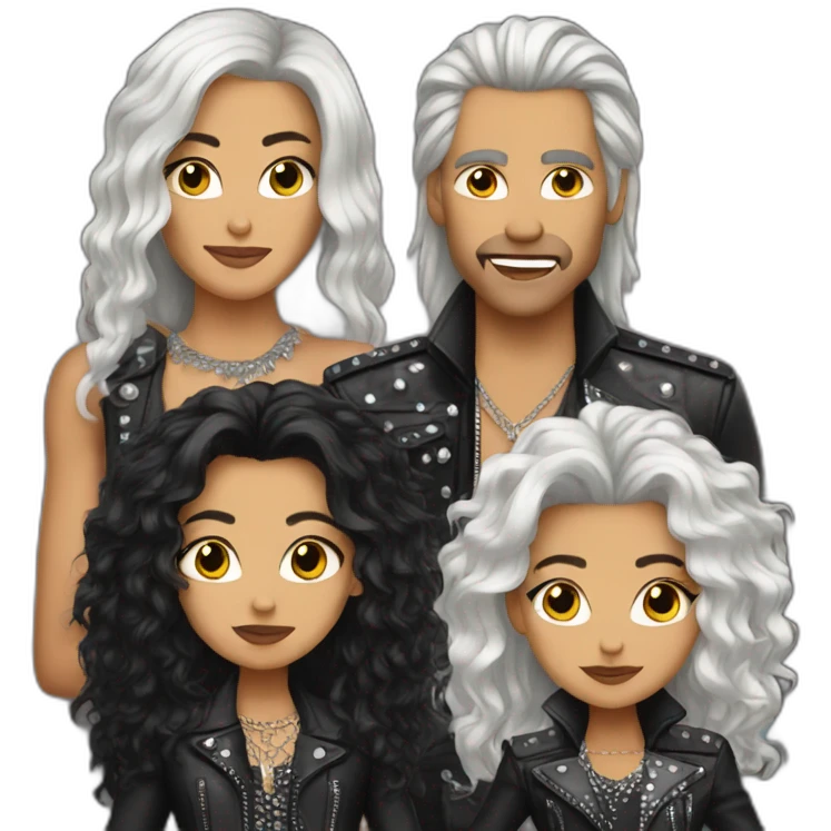 Glam Metal family  emoji