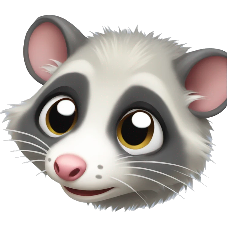 A opossum who is crying  emoji