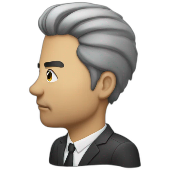 Boss write big snow little hair emoji