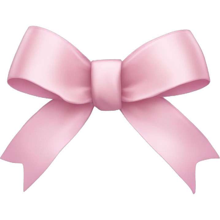 light pink ribbon bow emoji