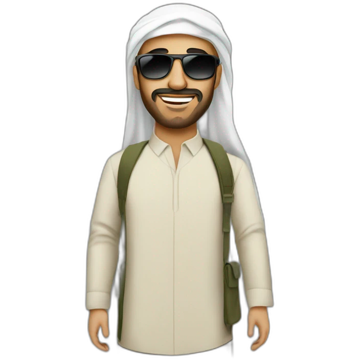 Palestinian Muslim men with sunglasses emoji