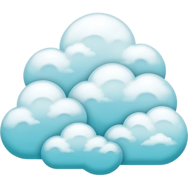 núvem japonesas ciano emoji