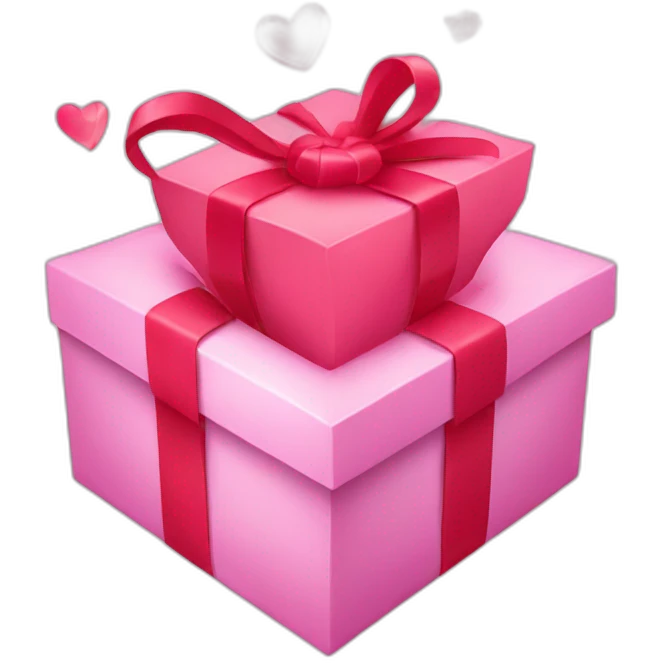 Open gift box with hearts  emoji