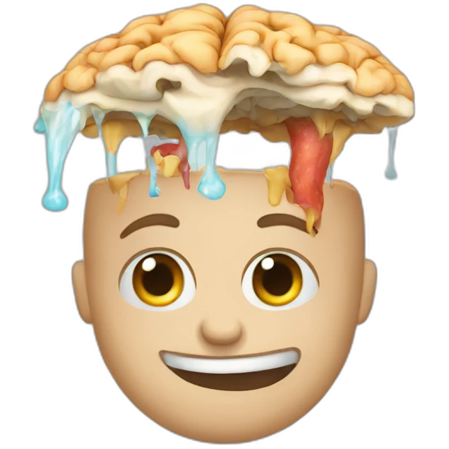 Big brain eating time emoji