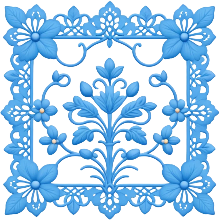 Romantic pastel blue aesthetic vintage laces  emoji