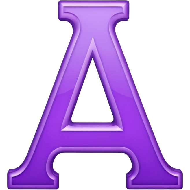 purple capital letter alphabet emoji