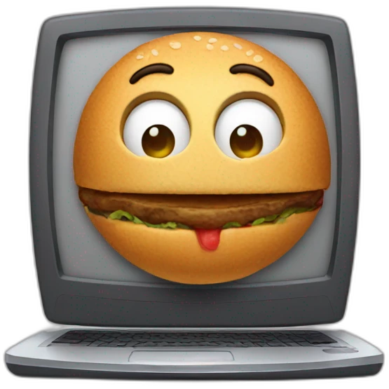 Patty with computer emoji