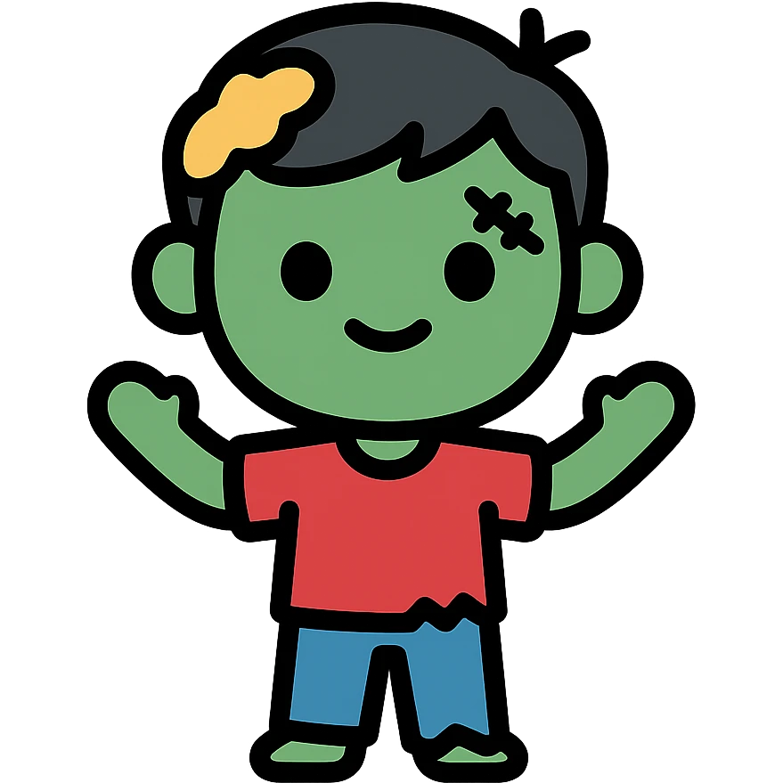 cute zombie boy icon emoji