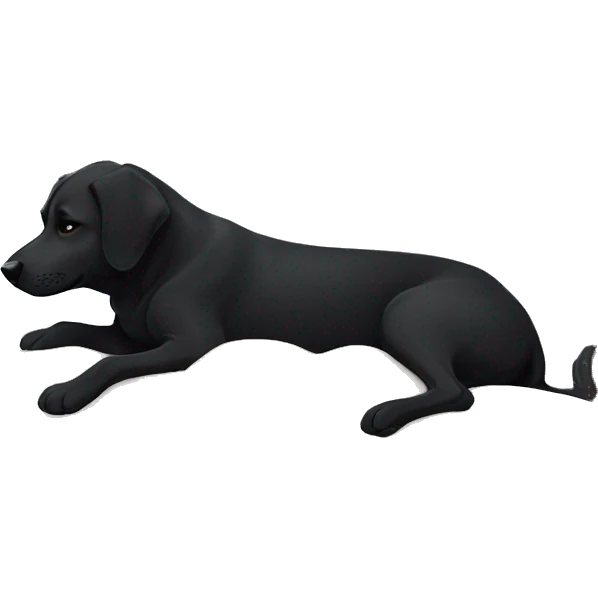 black dog sleeping on bed emoji