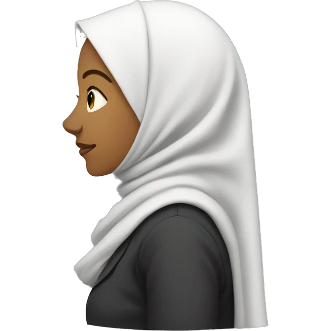 Women in hijab bending side view emoji